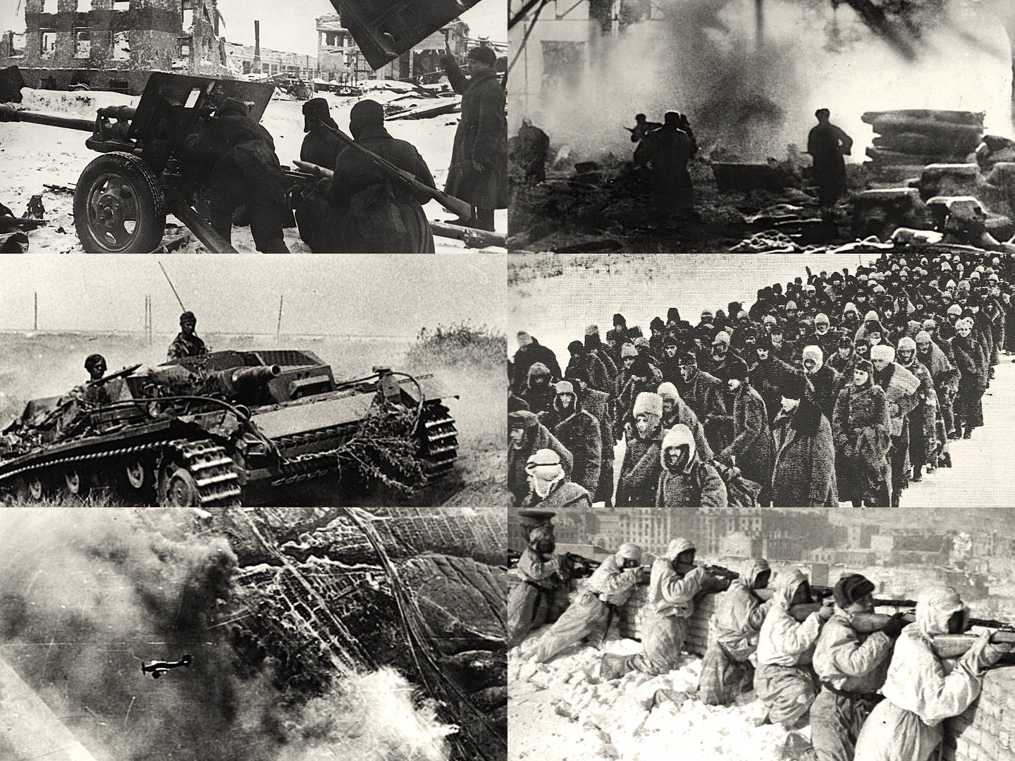 Battle of Stalingrad — composite photograph of the urban fighting